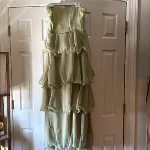 Strapless Green Maternity Dress